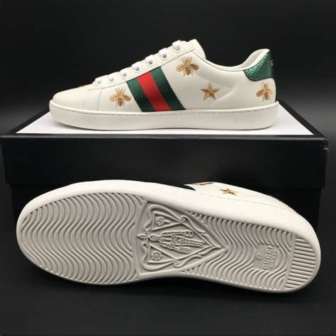 fake gucci bee shoes|Gucci bees and stars sneakers.